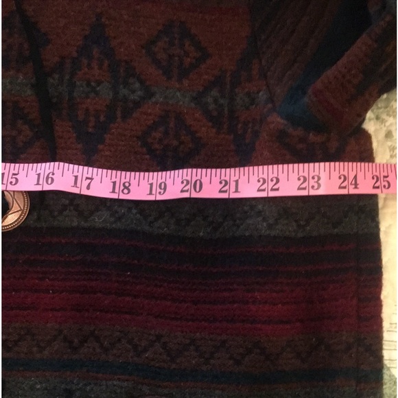 WOOLRICH XL Navaho Aztec Blanket Coat Snap Closure Down Front Double pockets - Picture 5 of 16